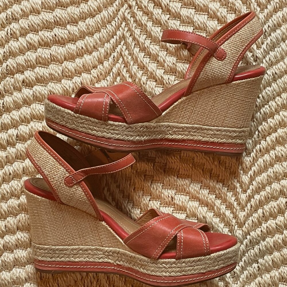 Clarks Women's Amelia Air Espadrille Platform Wedge Sandals - 9